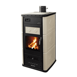 Termostufa a Legna Klover Mod. Belvedere 30 con Top in Ceramica e Laterali in Acciaio – PRONTA CONSEGNA